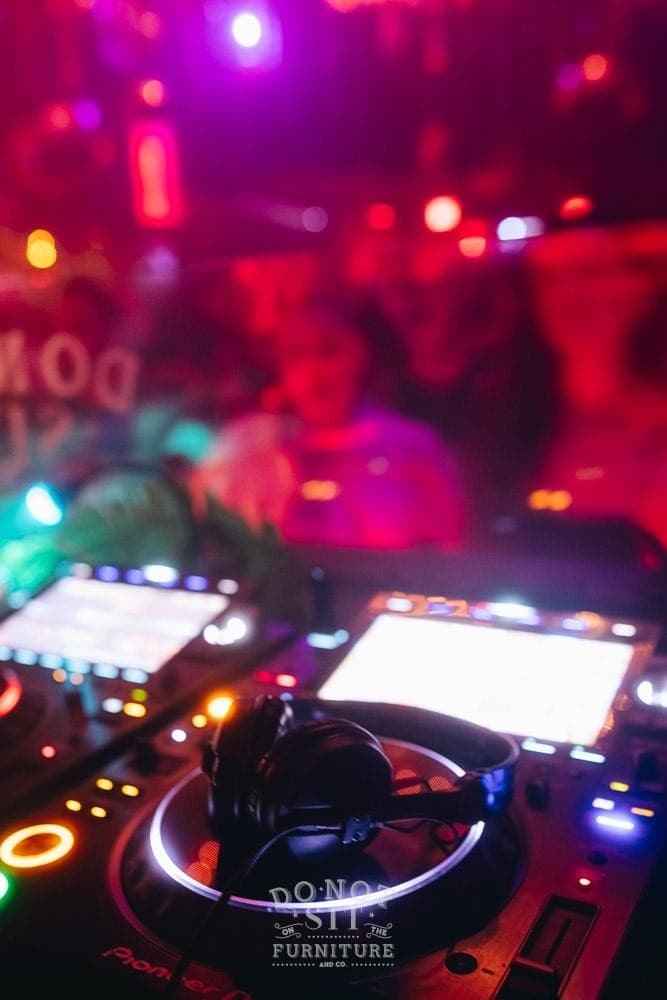 DJ setup at Do Not Sit On The Furniture, Miami Beach