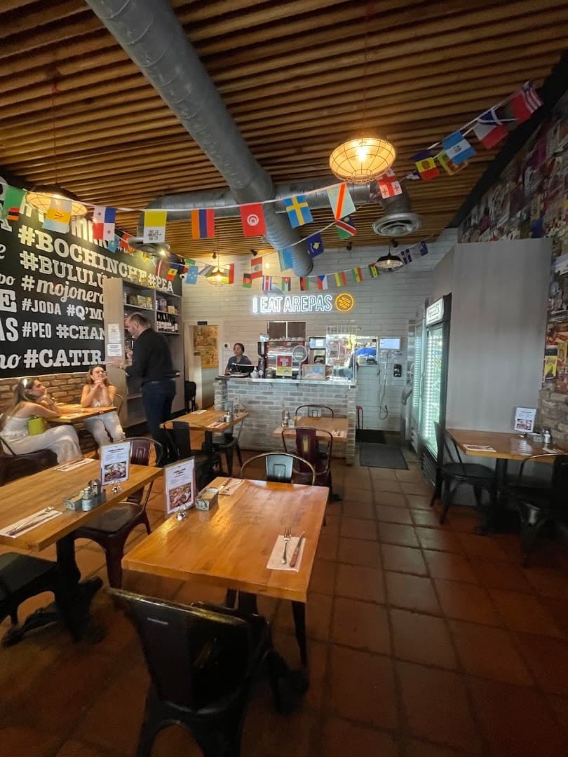 Interior of Doggi's Arepa Bar in Miami