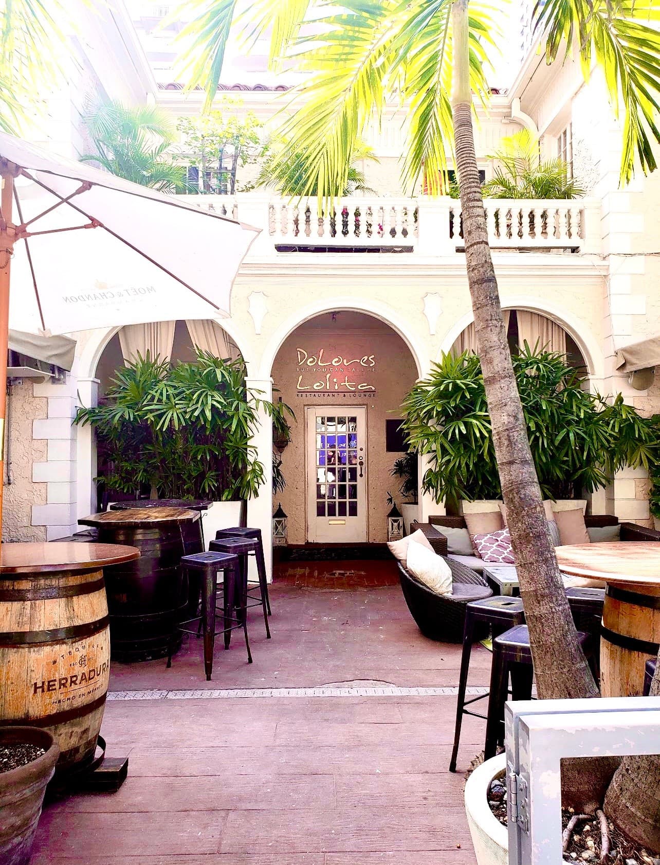 Dolores But You Can Call Me Lolita restaurant patio in Miami