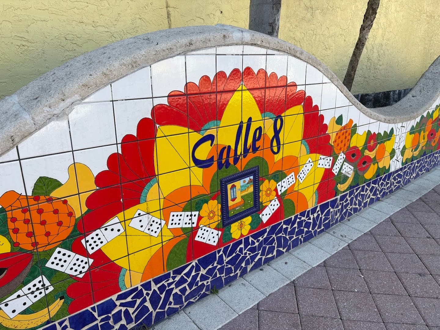 Colorful mural at Domino Park in Miami