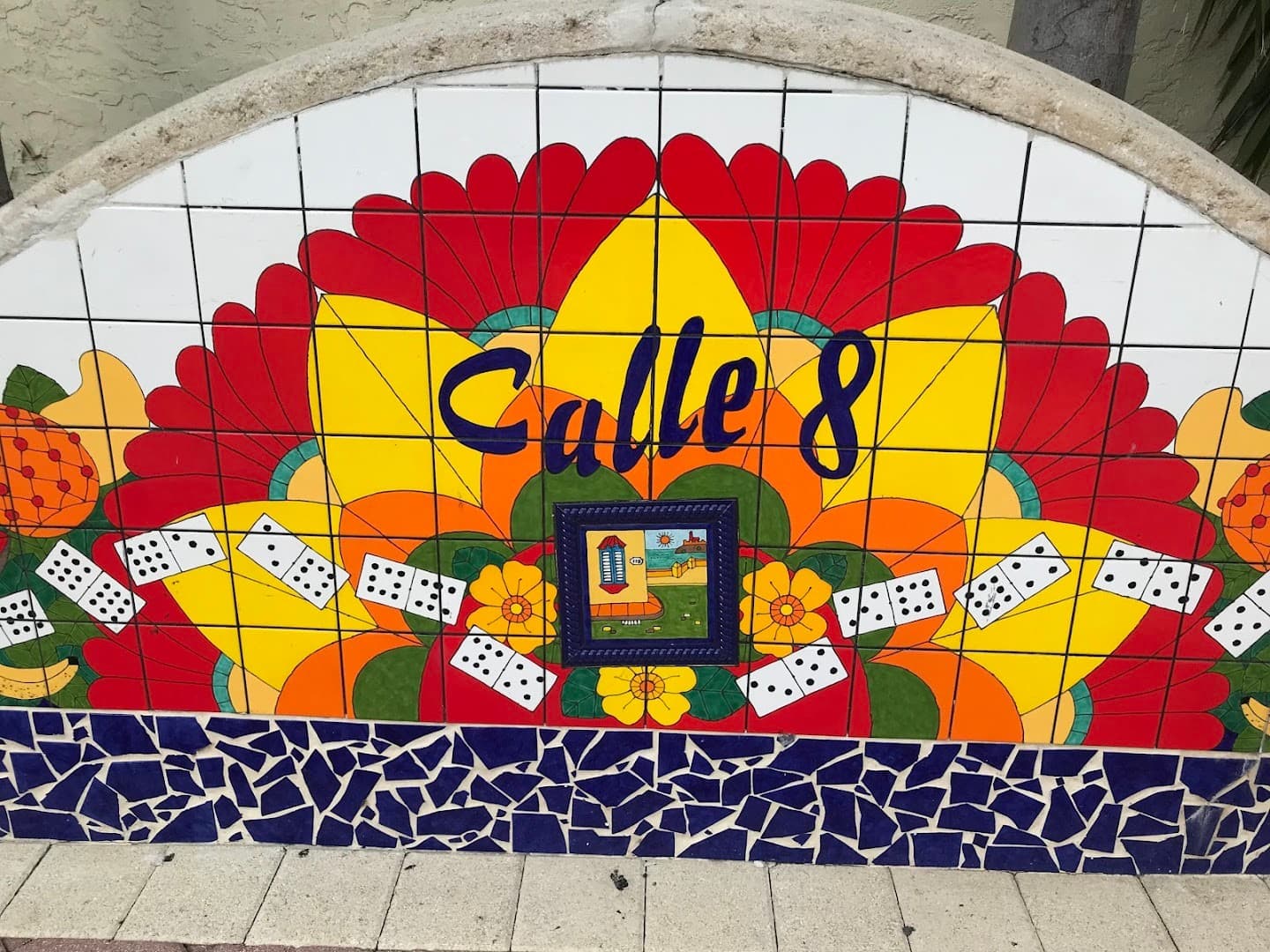 Colorful mural at Domino Park in Miami