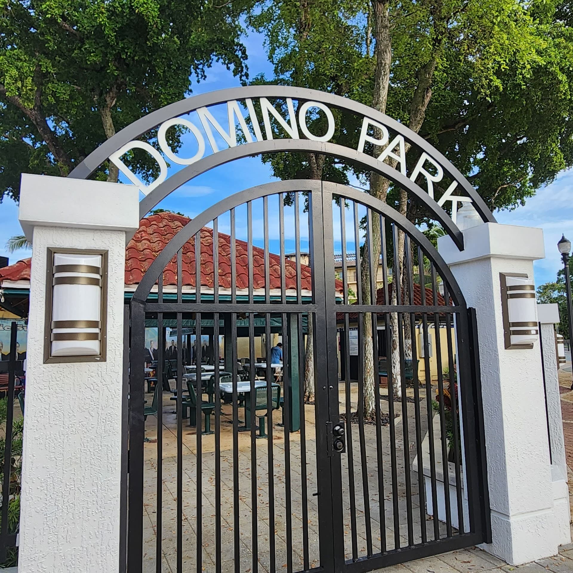 Entrance gate of Domino Park in Miami