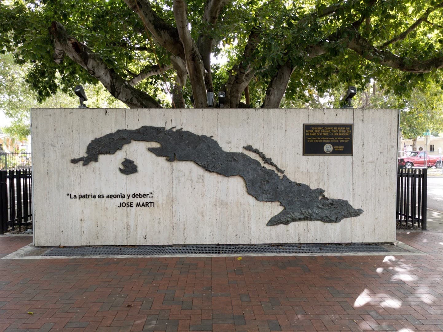 Cuban map installation at Domino Park in Miami