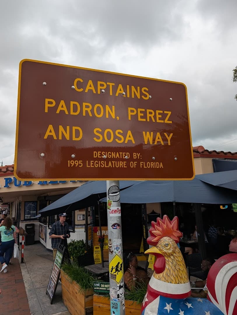 Sign for Captains Padrón, Perez and Sosa Way in Miami