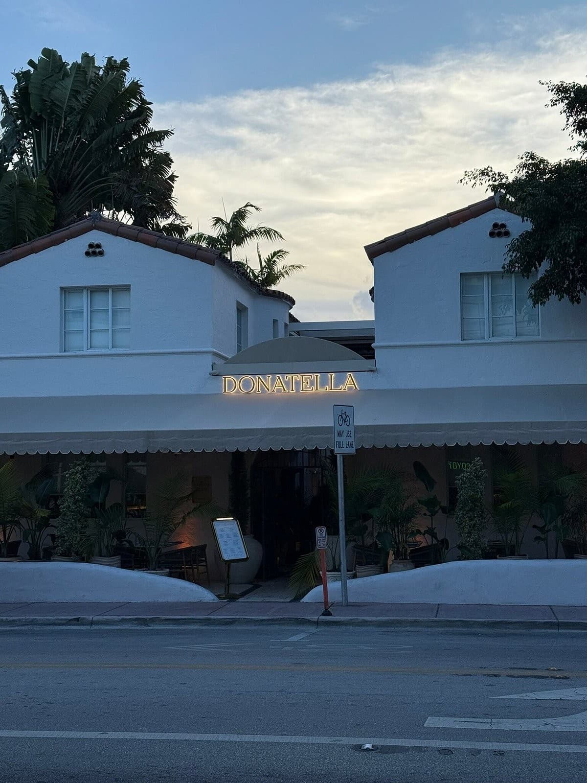 Donatella Restaurant exterior in Miami Beach