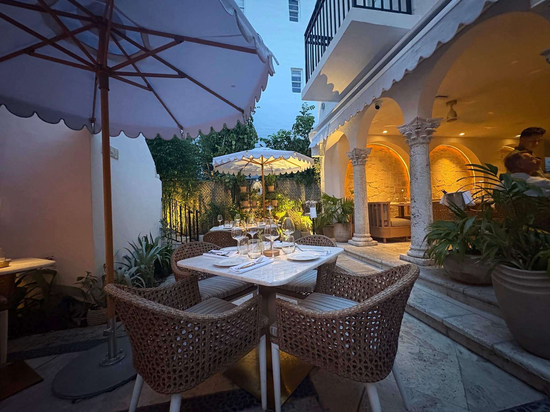 Donatella Restaurant outdoor seating in Miami Beach