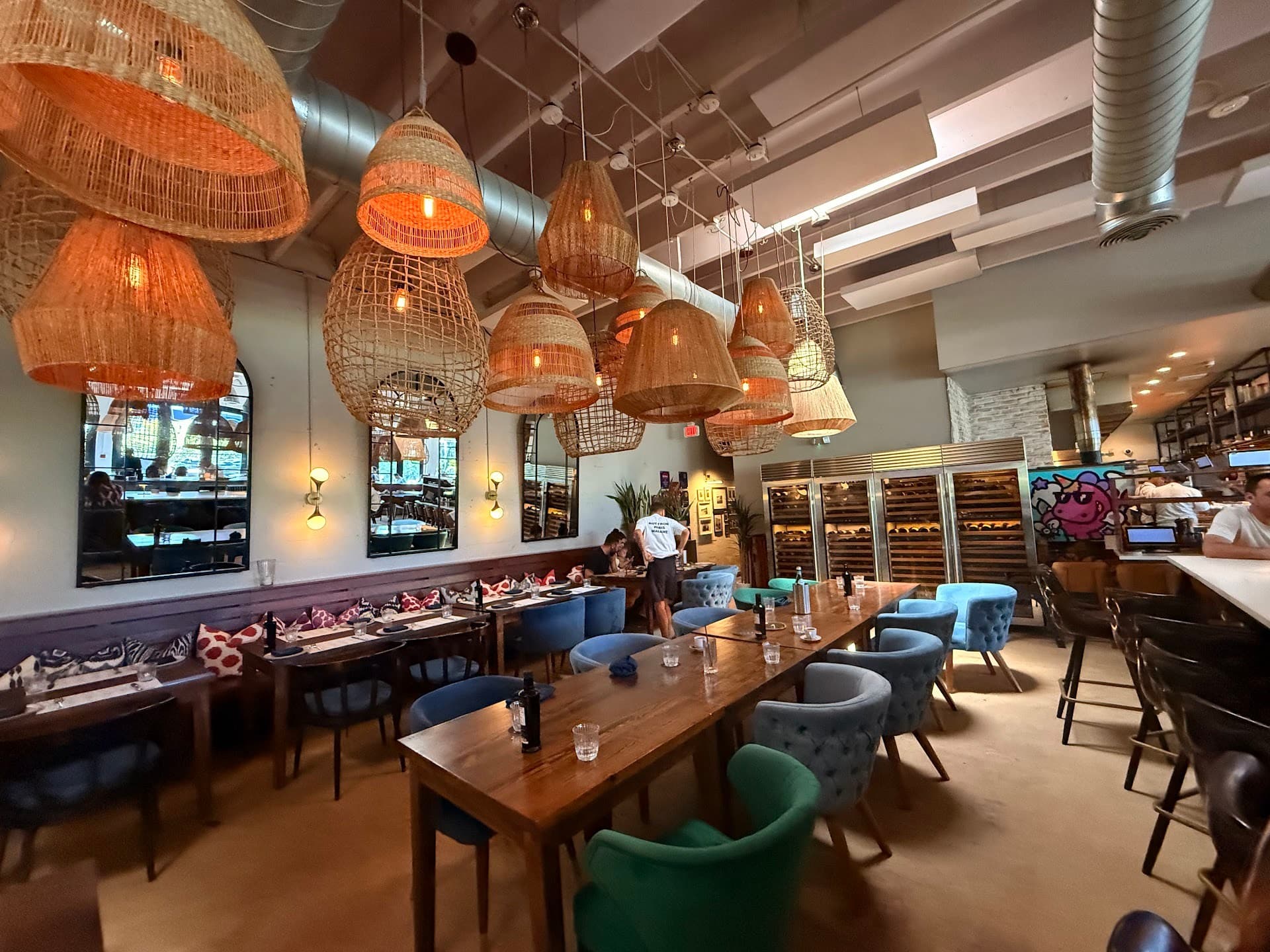 Doya restaurant interior in Miami with unique decor