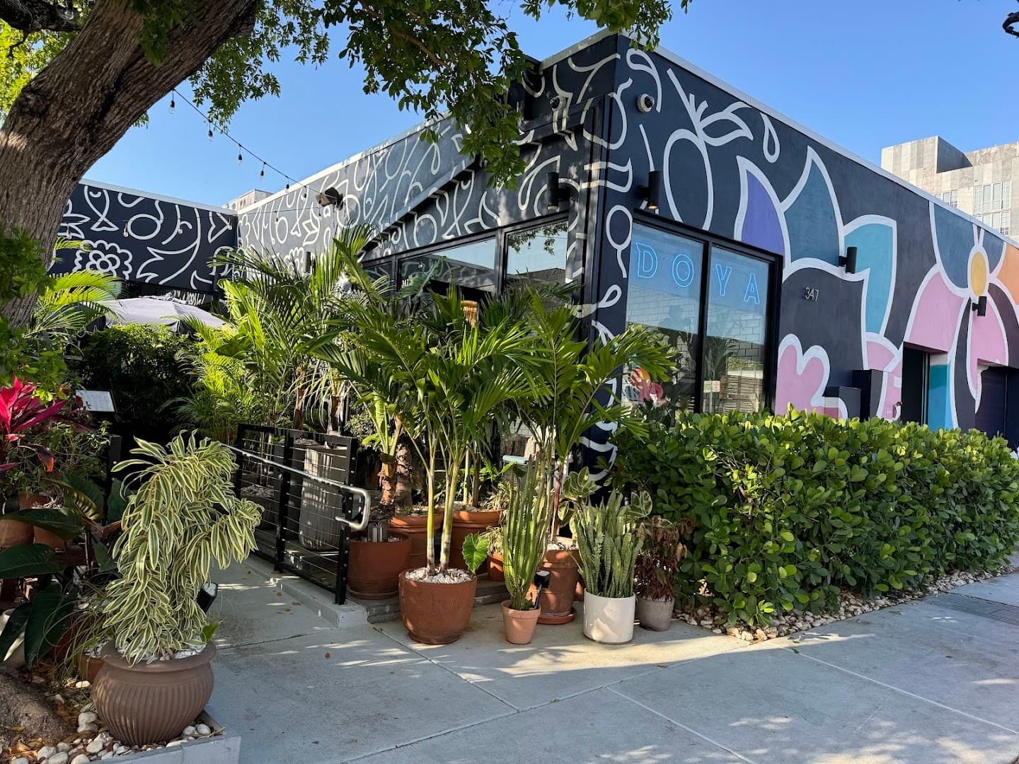 Exterior view of Doya restaurant in Miami