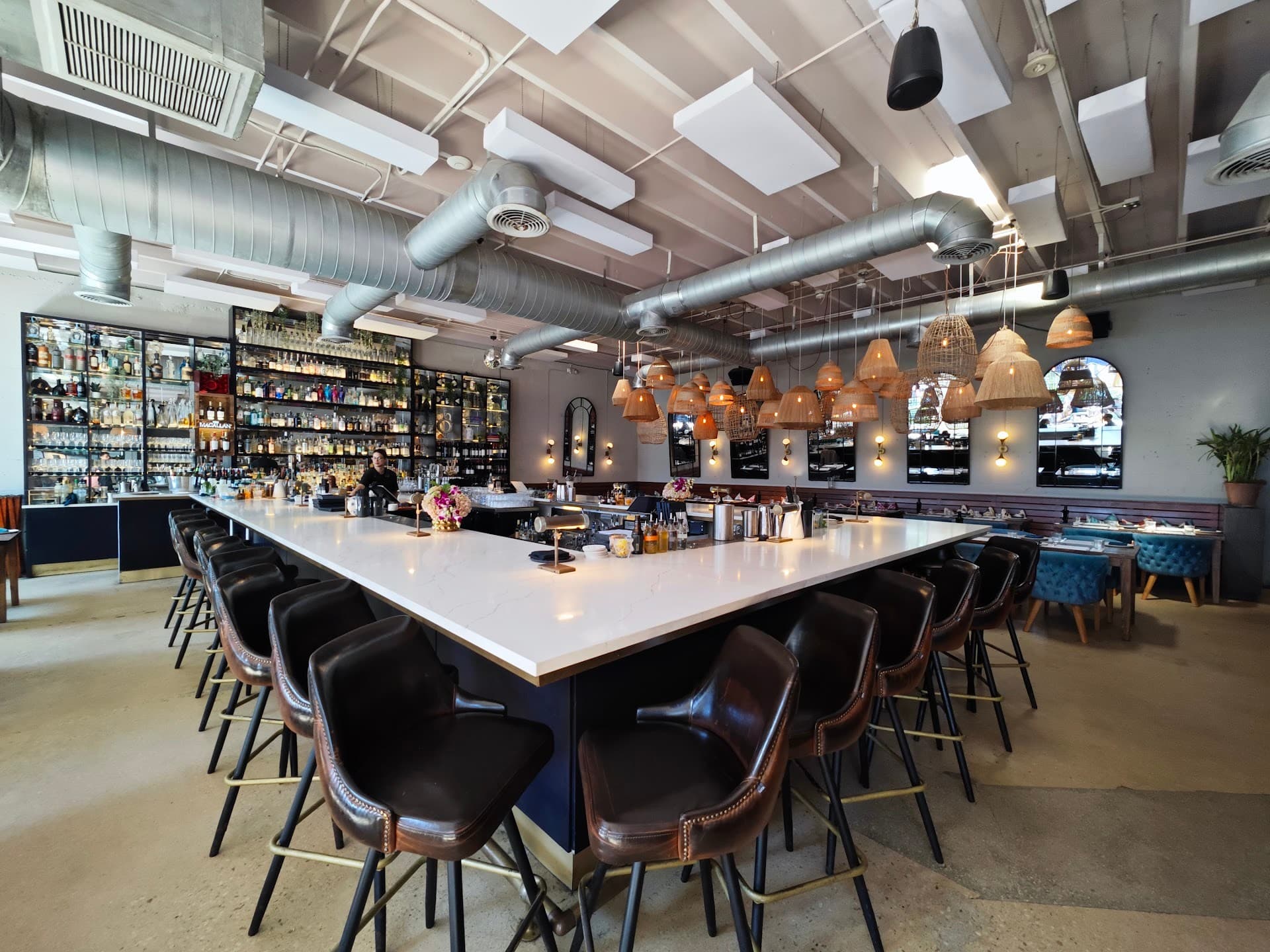Interior view of Doya restaurant in Miami