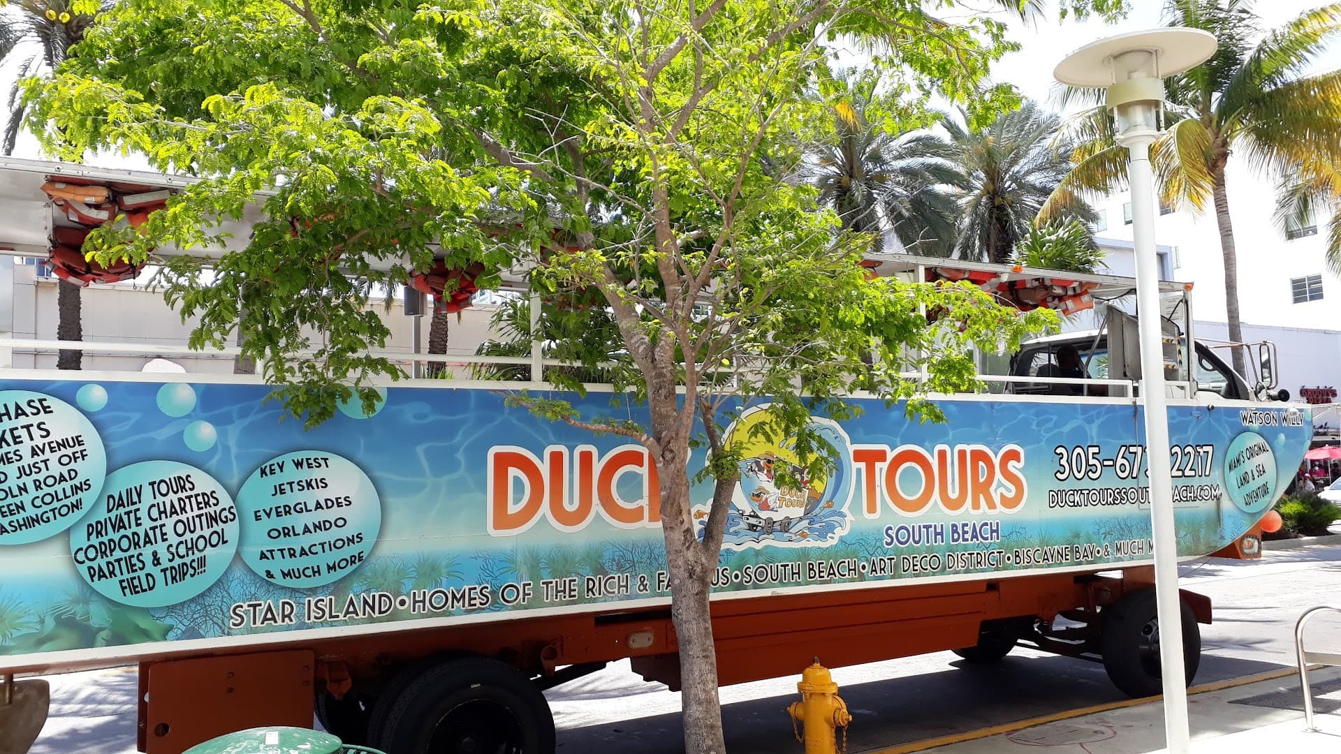 Duck Tours South Beach vehicle in Miami Beach