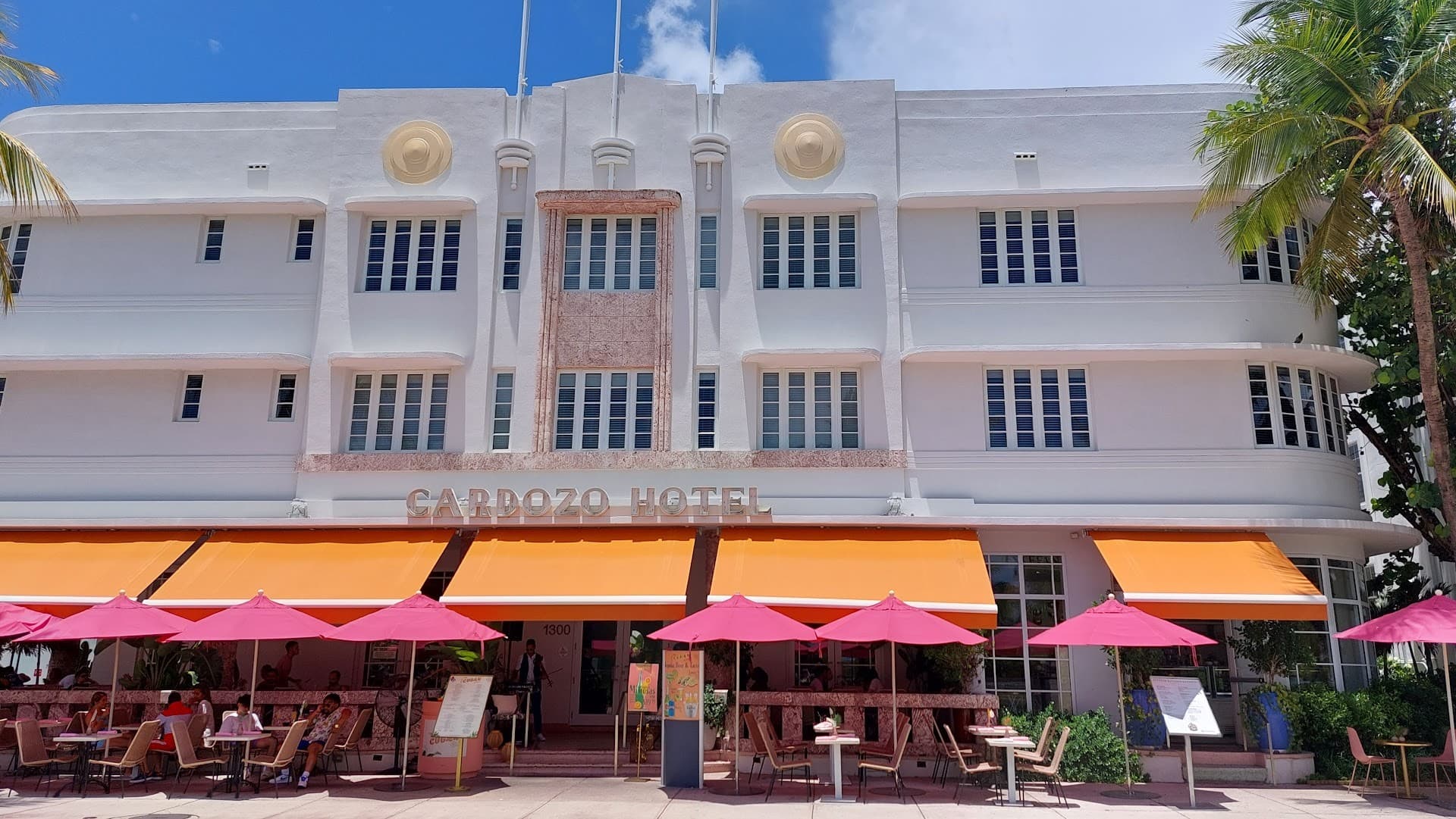 Cardozo Hotel exterior in Miami Beach