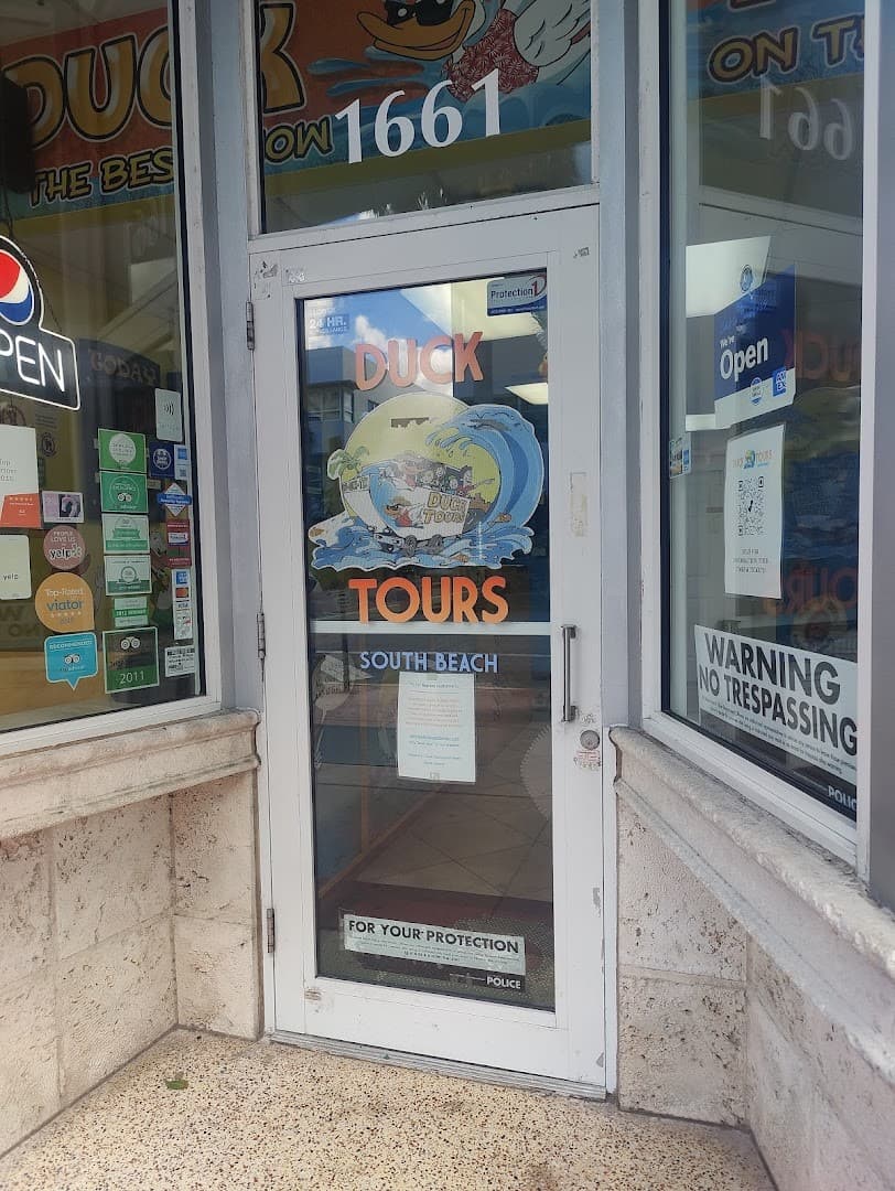 Duck Tours South Beach entrance in Miami Beach