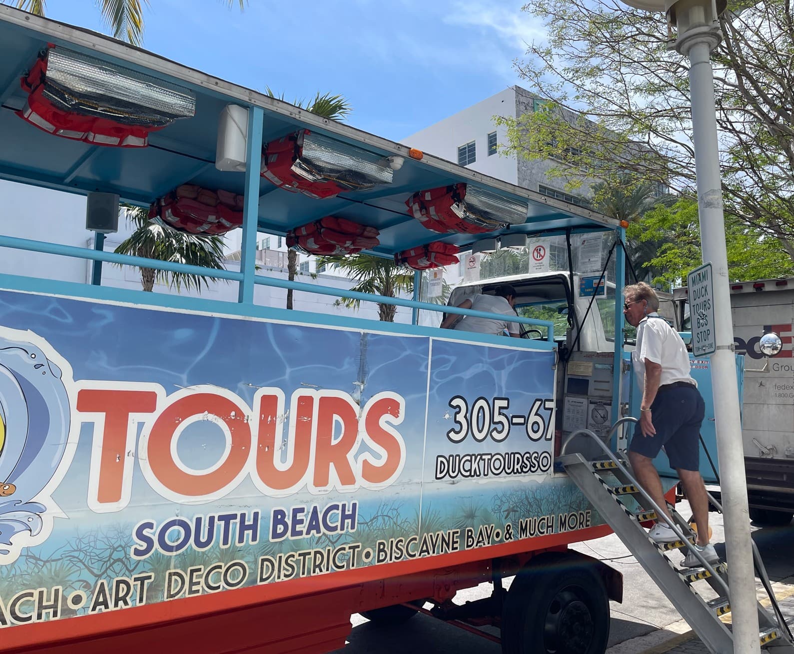 Duck Tours South Beach attraction vehicle in Miami Beach