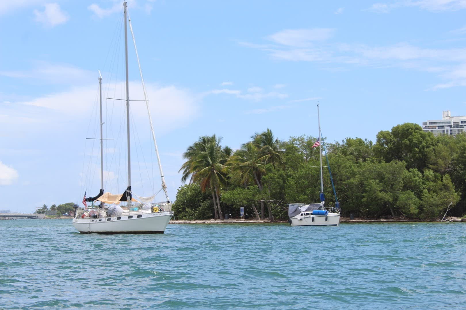 Sailboats near Duck Tours South Beach in Miami Beach