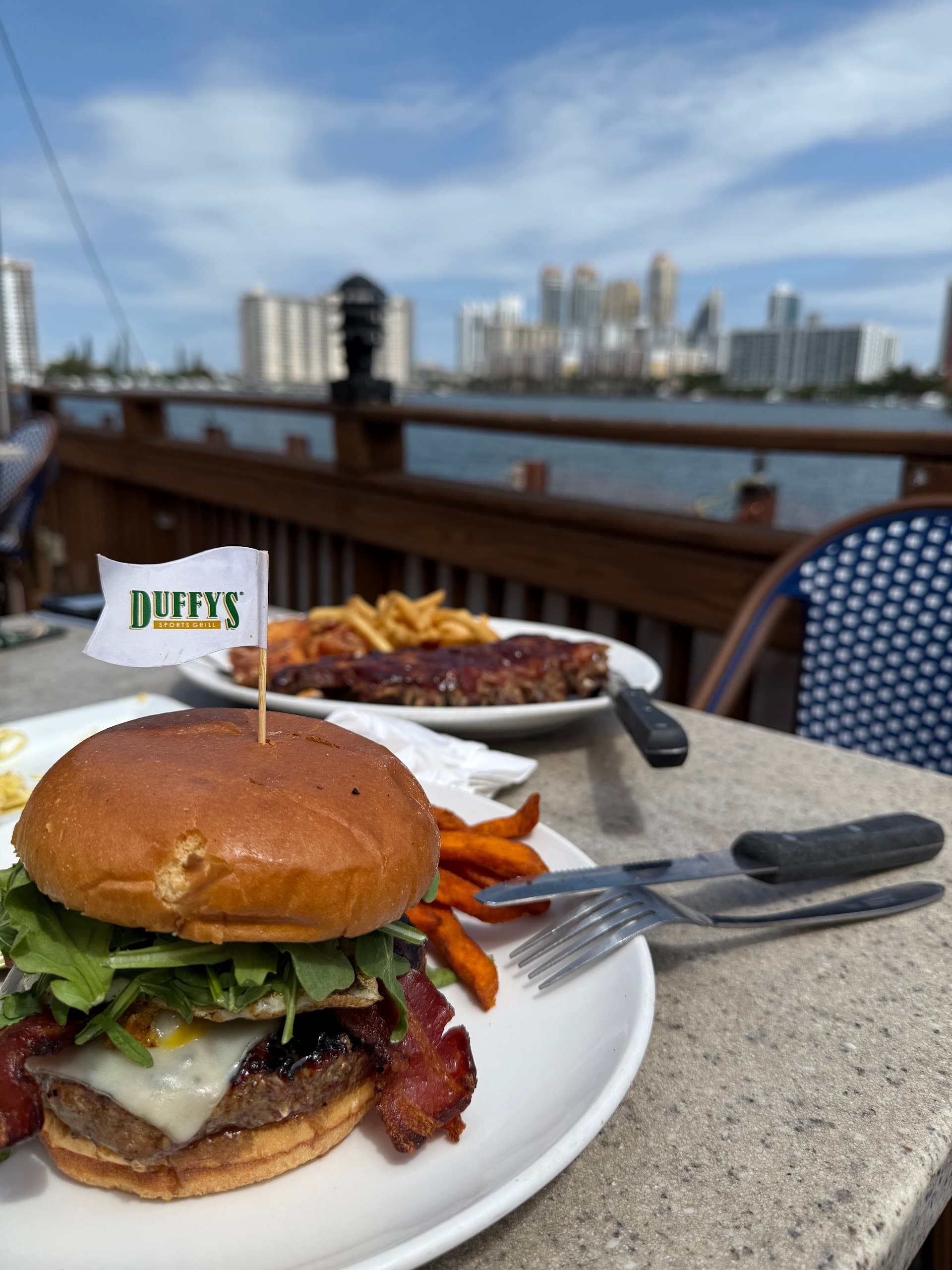 Duffy's Sports Grill burger and fries North Miami Beach