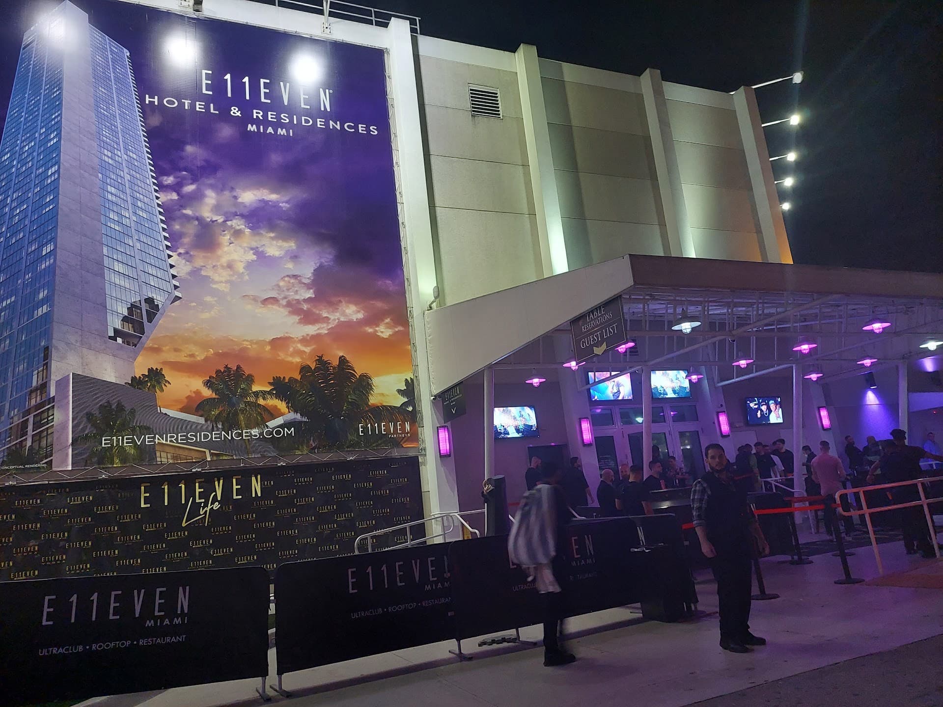 E11EVEN MIAMI nightlife venue exterior at night