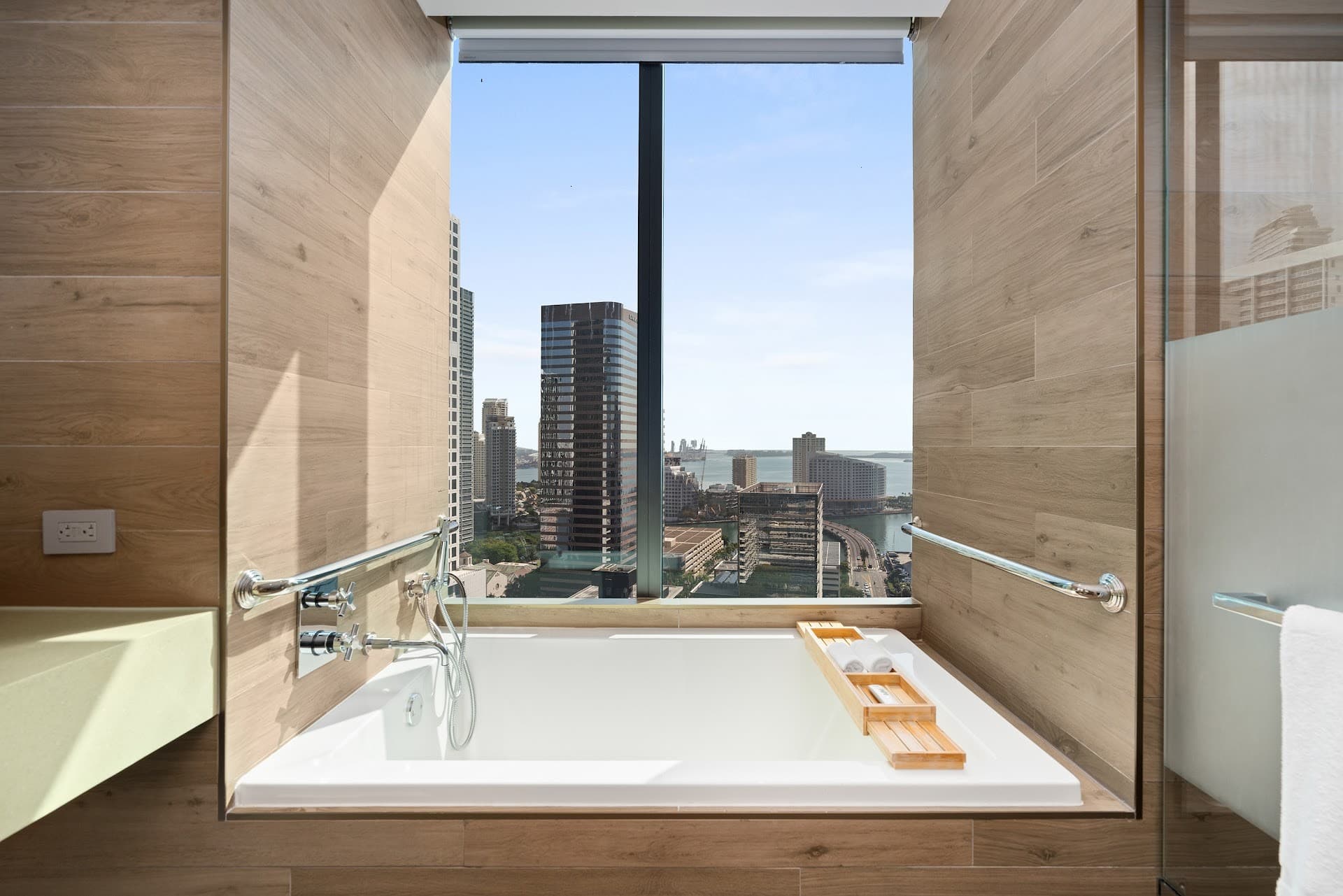 Elegant bathroom view at EAST Miami hotel