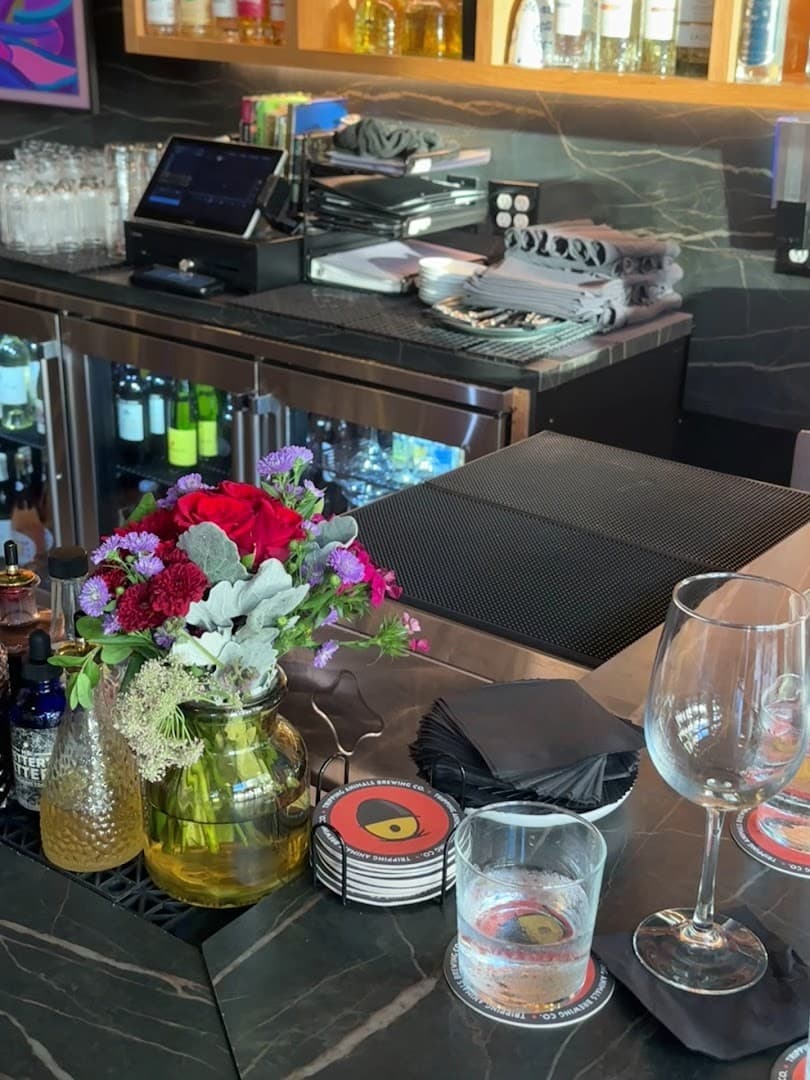 Bar setup at Eating House Miami in Coral Gables