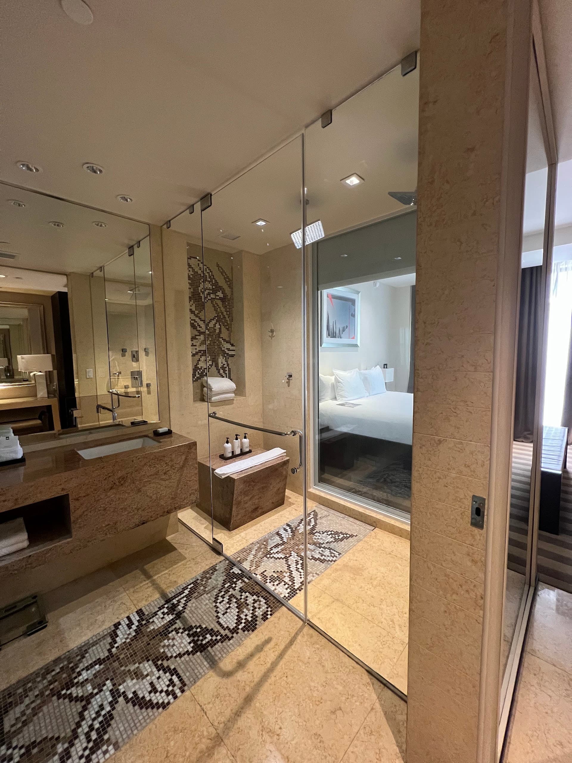 Luxury bathroom at EB Hotel Miami in Miami