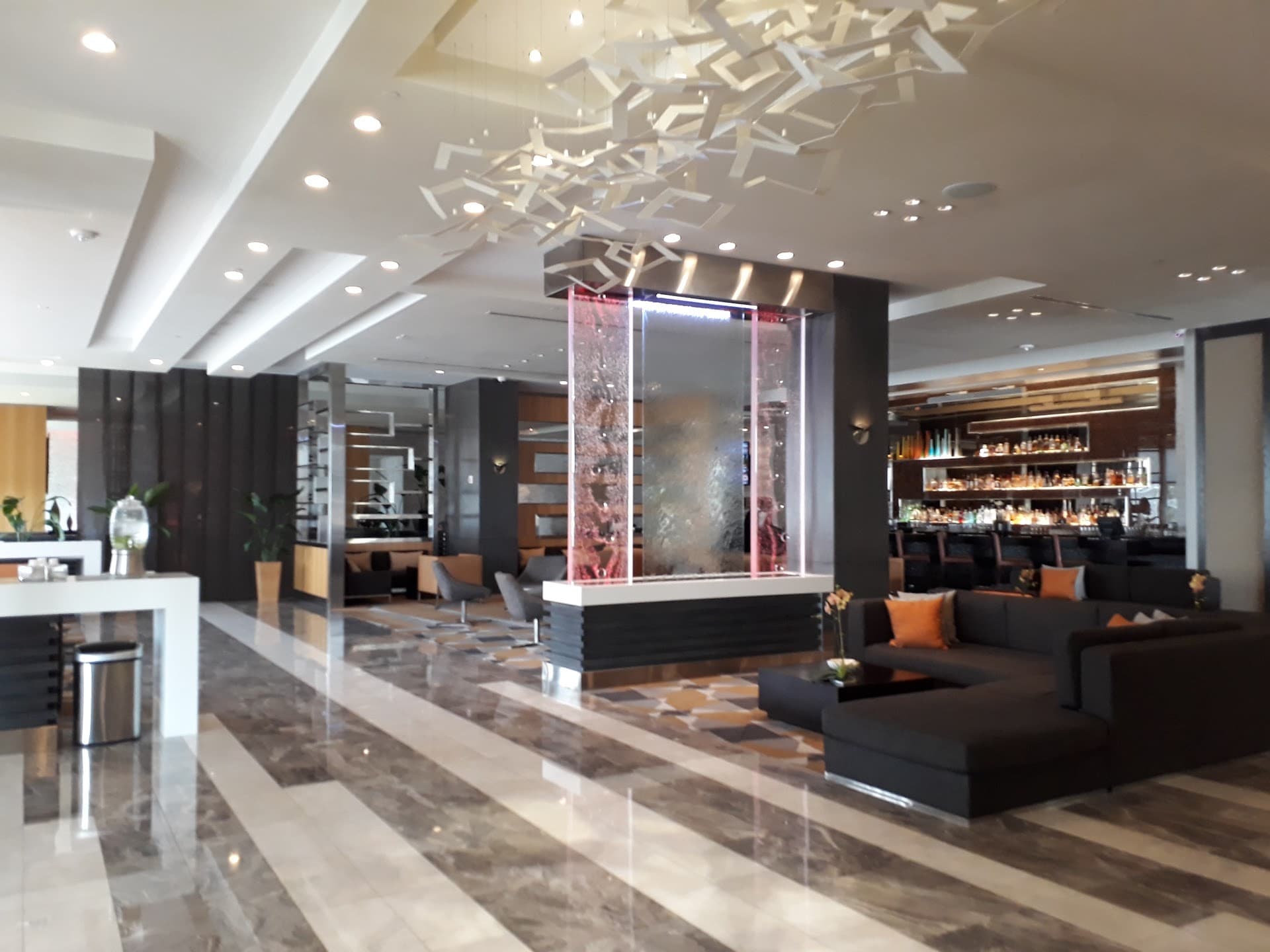 Modern lobby of EB Hotel Miami showcasing luxury design