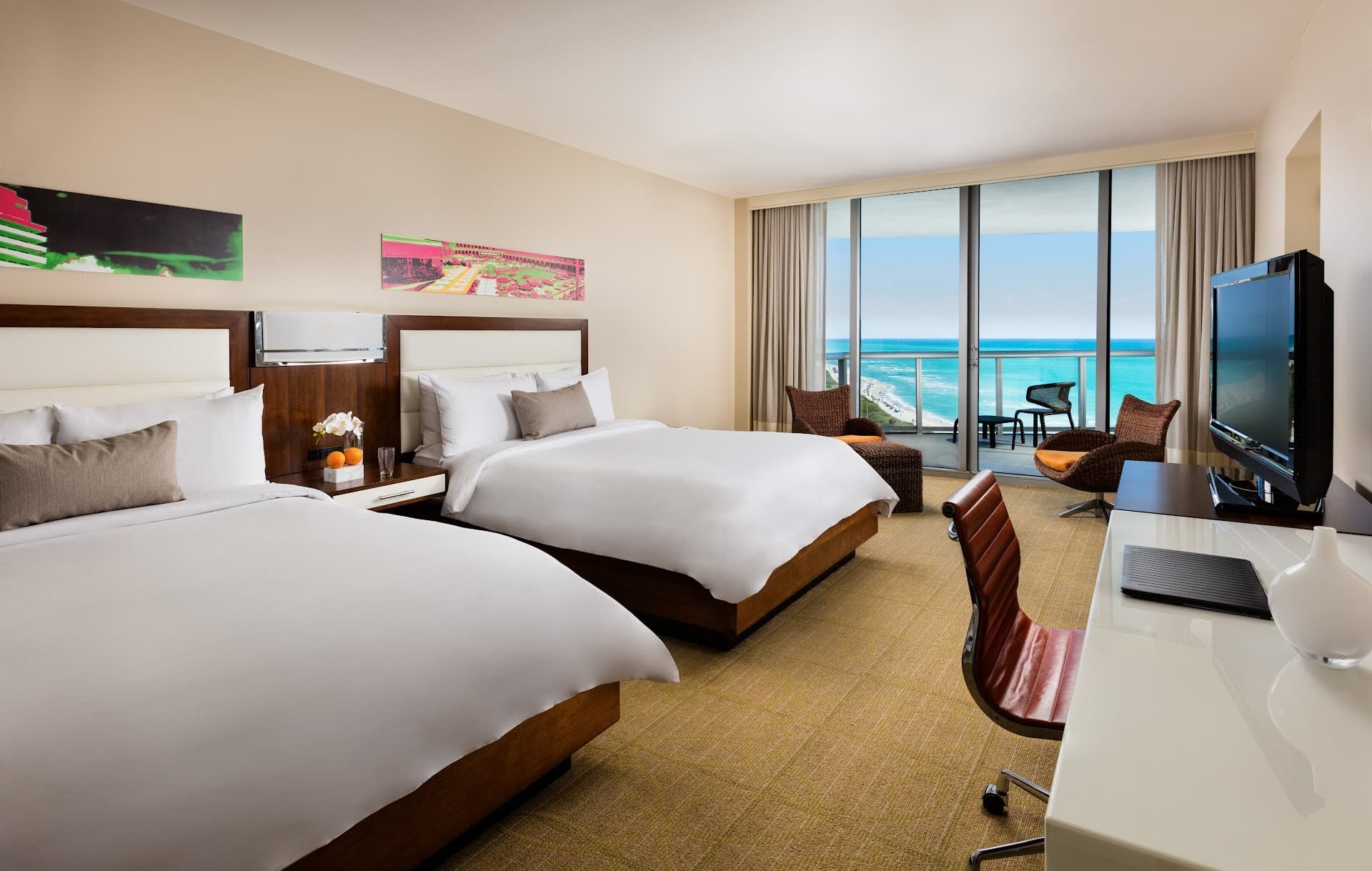 Eden Roc Miami Beach hotel room with two beds