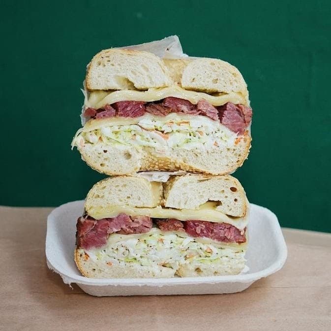 Delicious sandwich from El Bagel in Coconut Grove