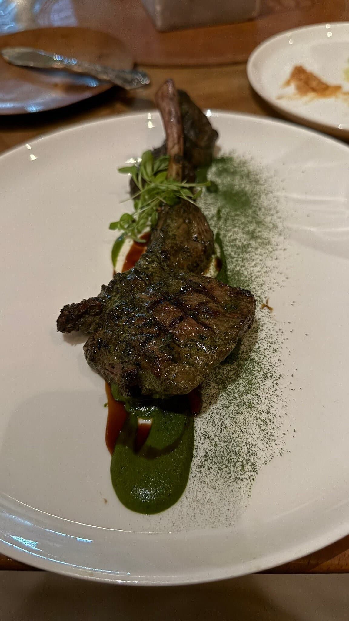 Delicious lamb dish at Elcielo Restaurant Miami