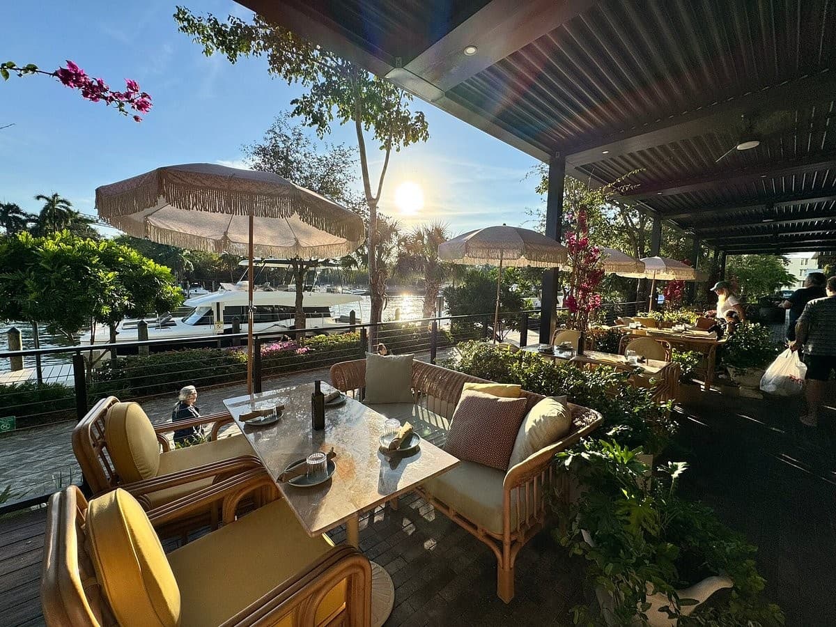 Patio view at Elia restaurant in Miami