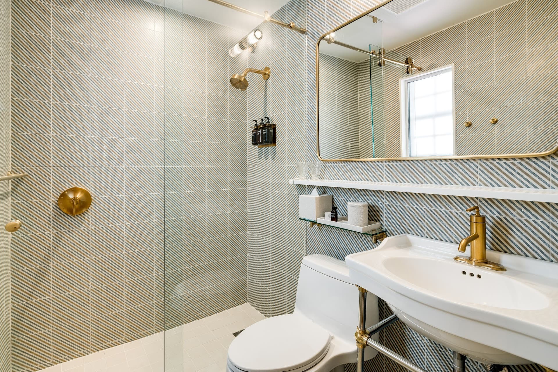 Elegant bathroom at Esmé Miami Beach in Miami Beach