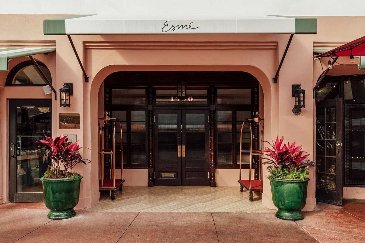 Esmé Miami Beach hotel entrance in Miami Beach
