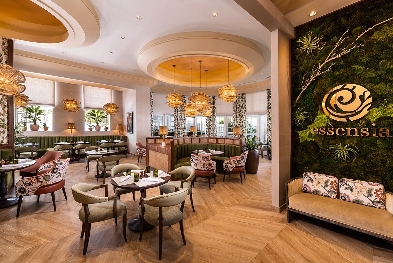Essensia Restaurant interior in Miami Beach