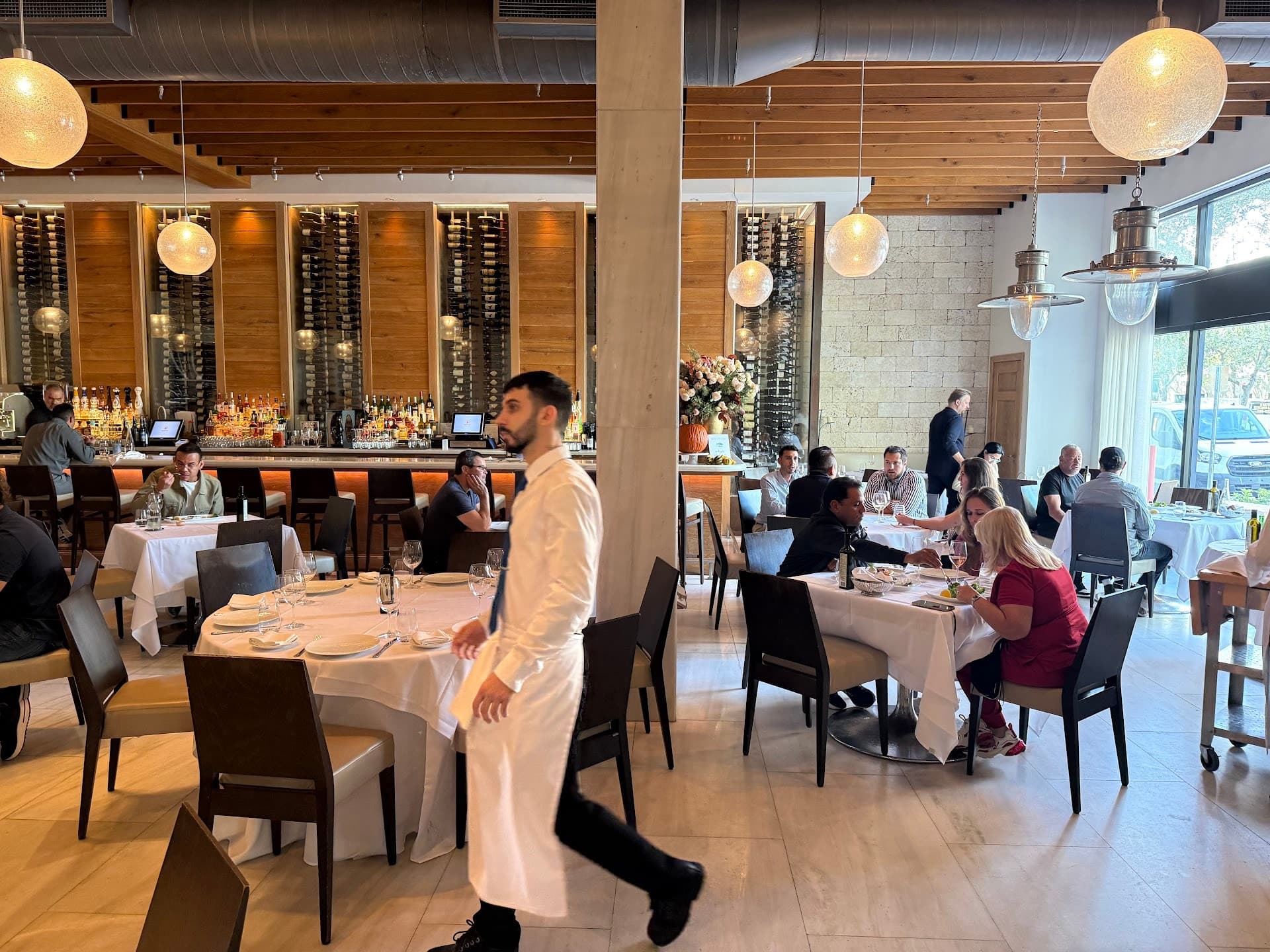 Interior view of Estiatorio Milos Miami Beach restaurant