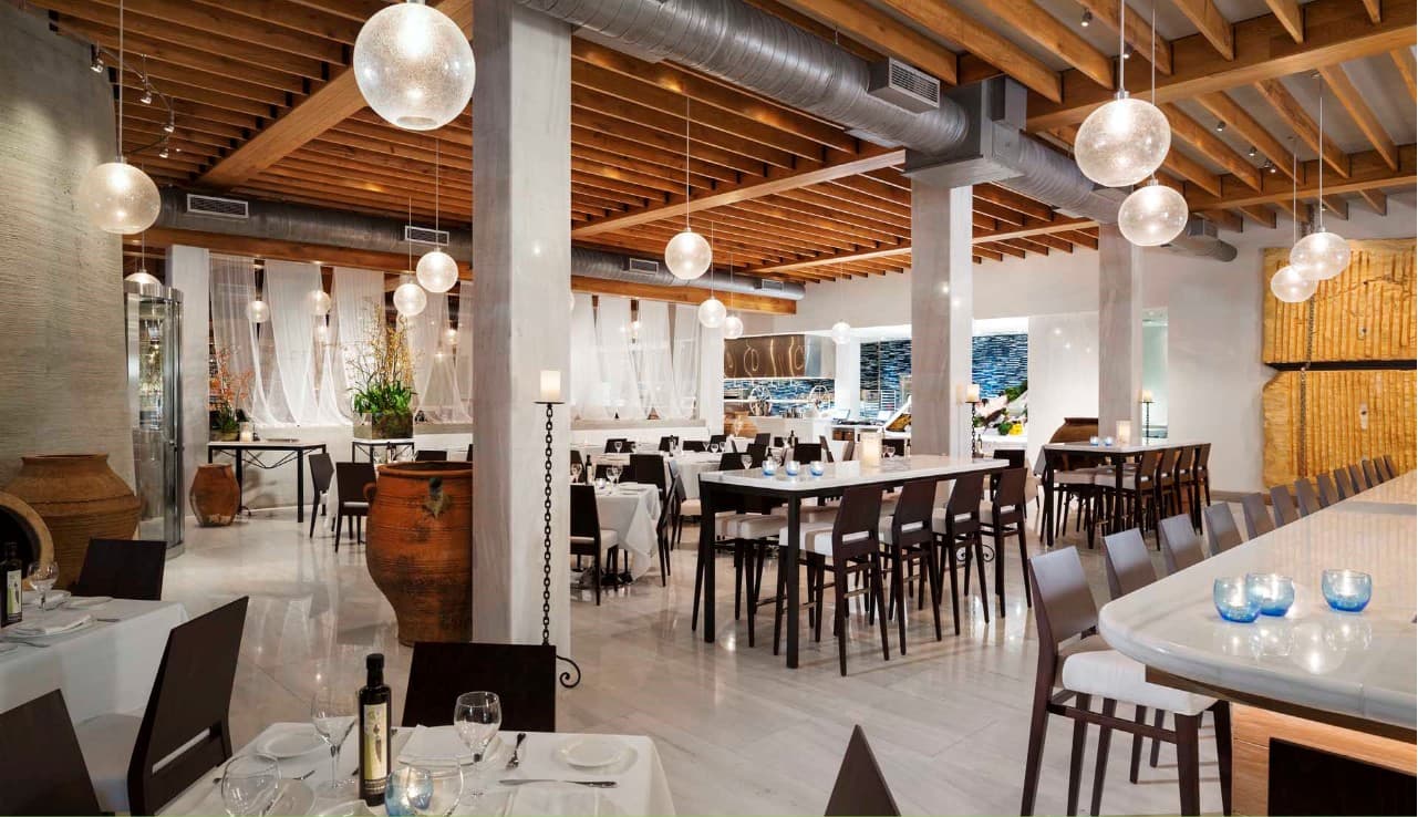 Interior view of Estiatorio Milos Miami Beach