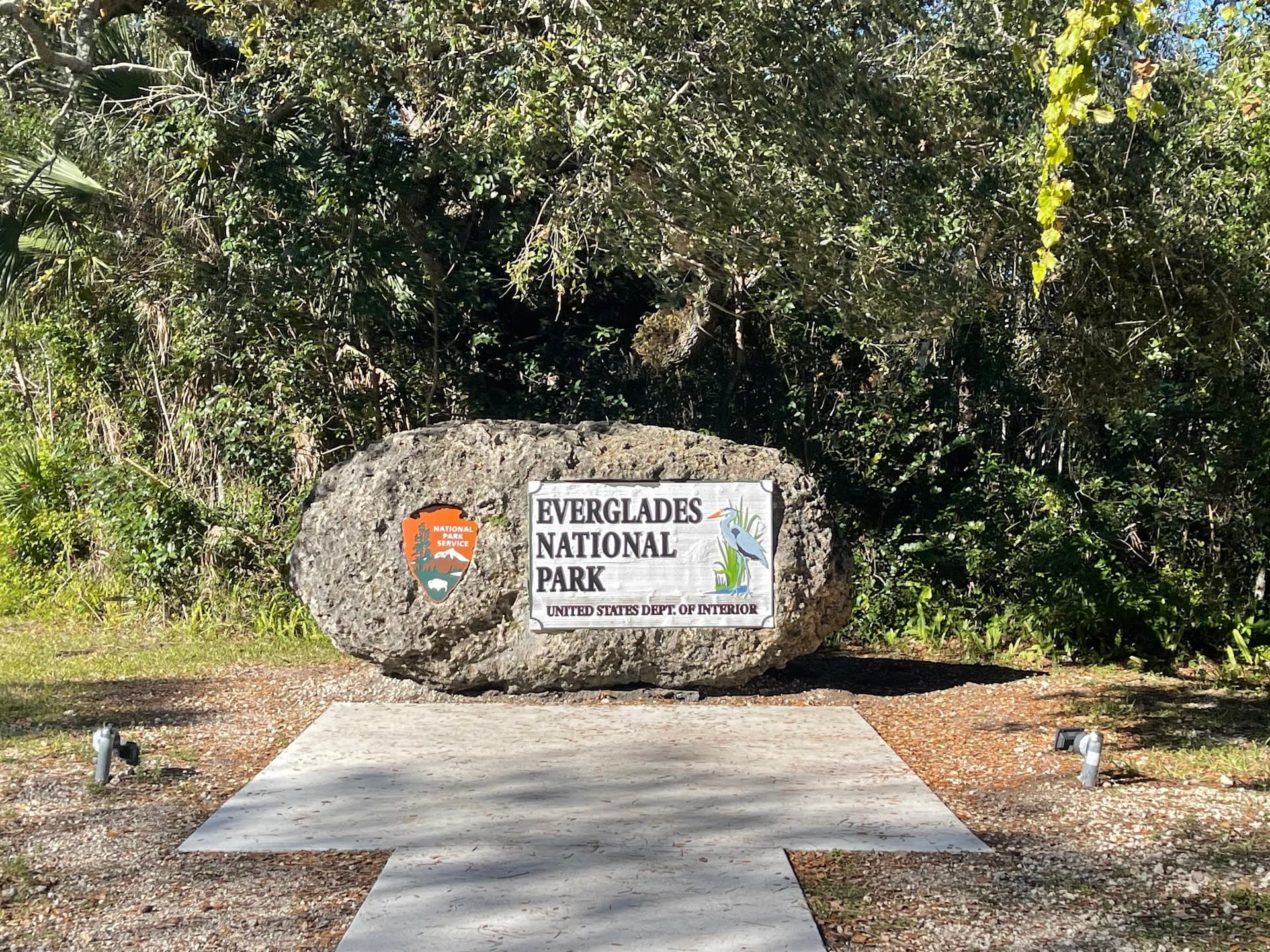 Everglades National Park entrance sign in Miami