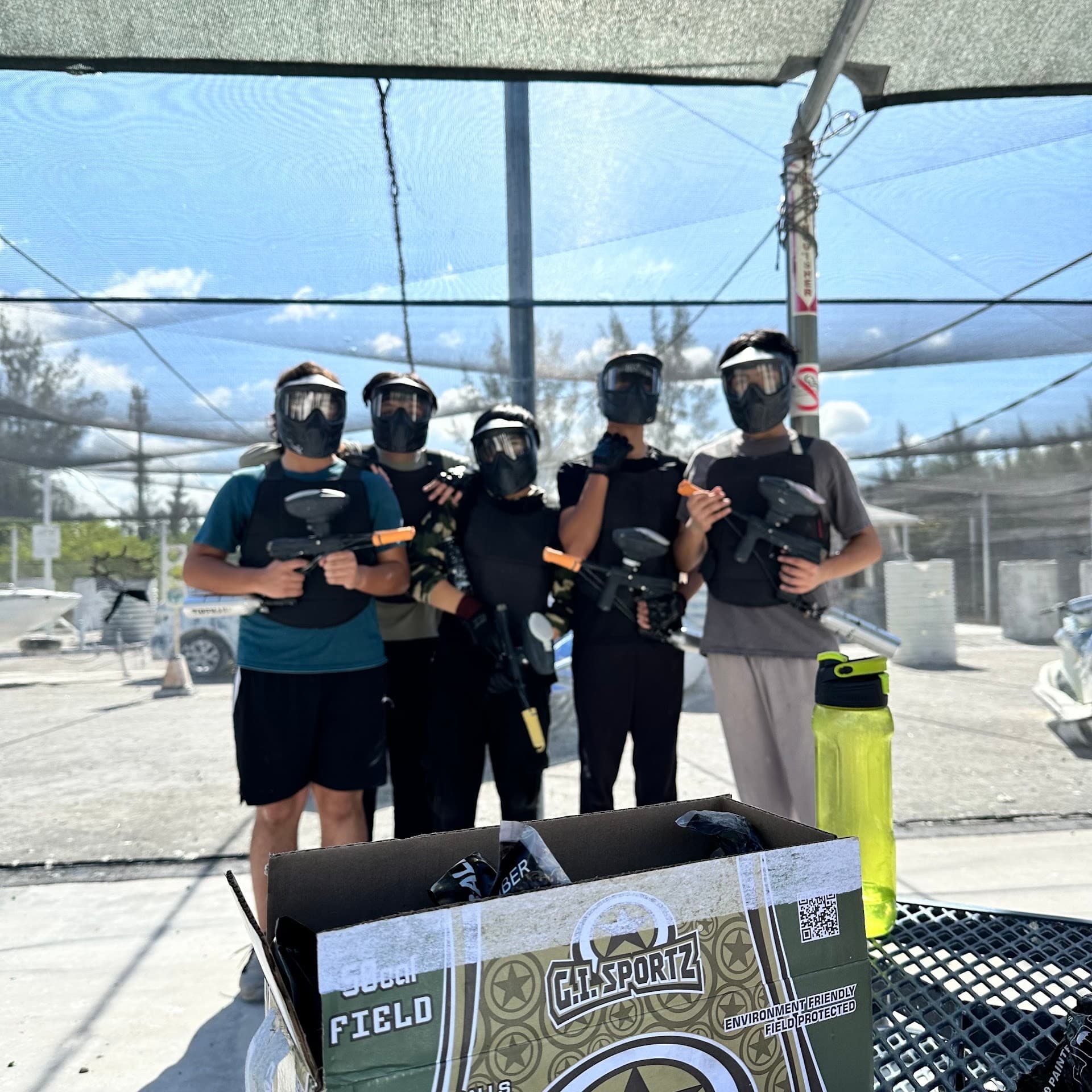 Group of players at Family Paintball Center in Miami