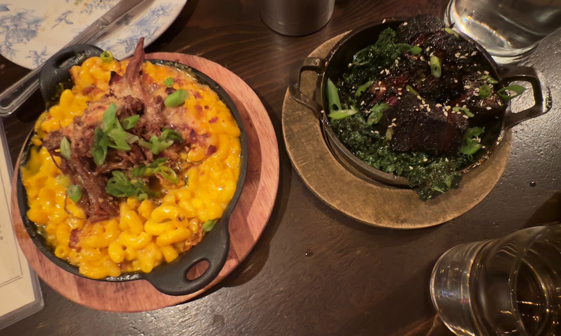 Delicious mac and cheese and beef dish at Finka Table & Tap Miami