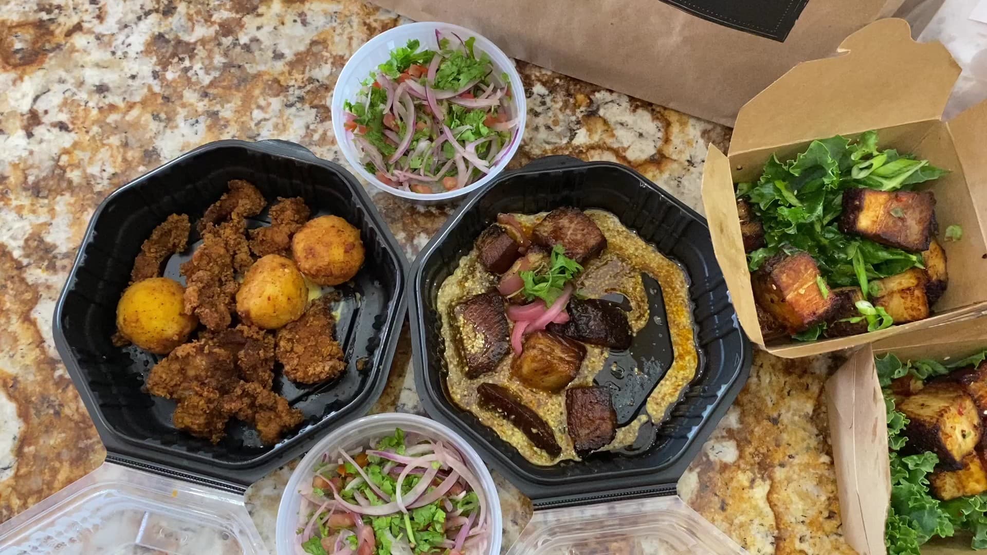 Delicious dishes from Finka Table & Tap in Miami