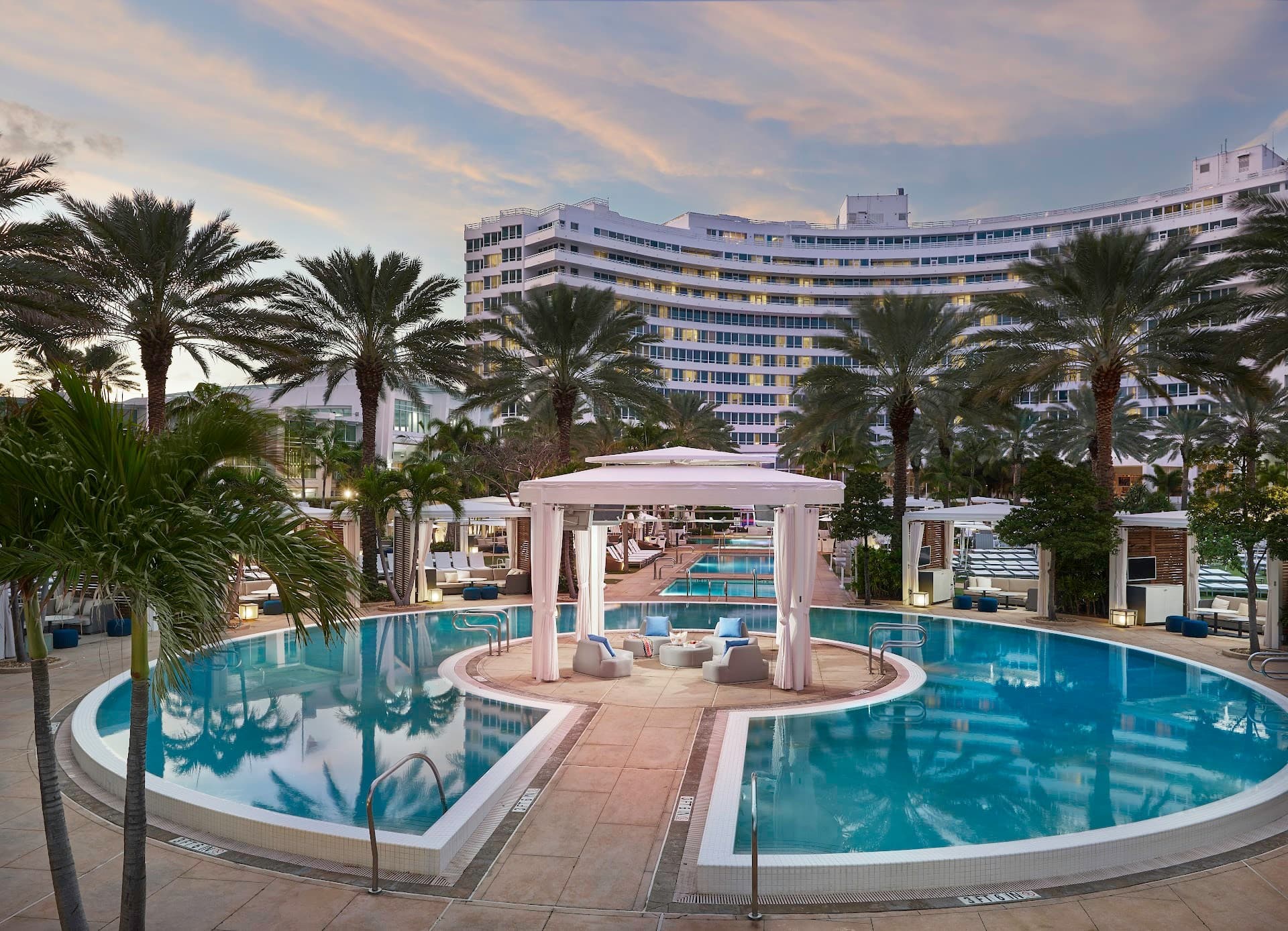 Pool area at Fontainebleau Miami Beach hotel