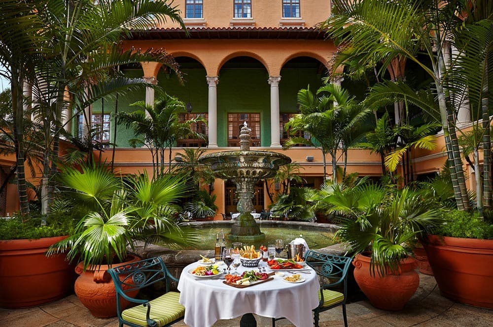 Dining scene at Fontana Italian Biltmore Hotel in Coral Gables
