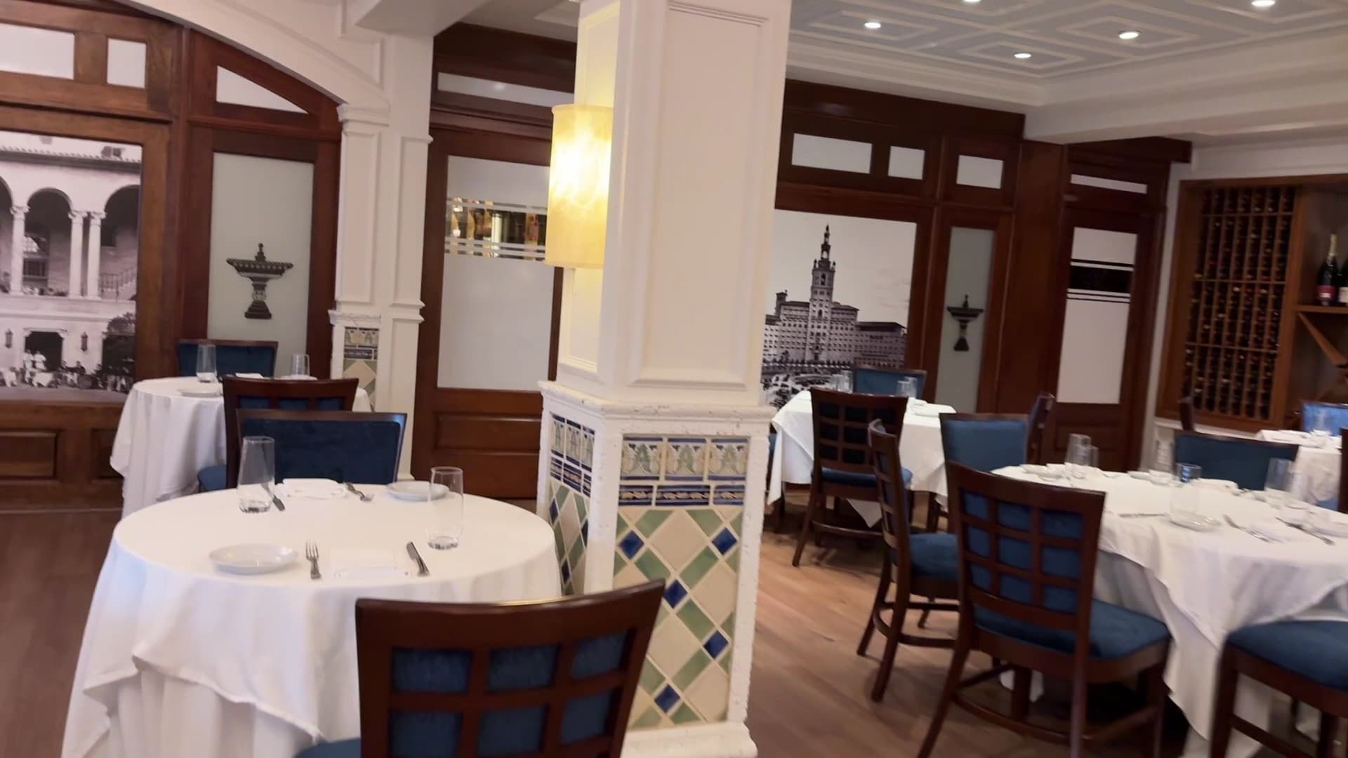 Elegant dining interior at Fontana Italian Biltmore Hotel Miami