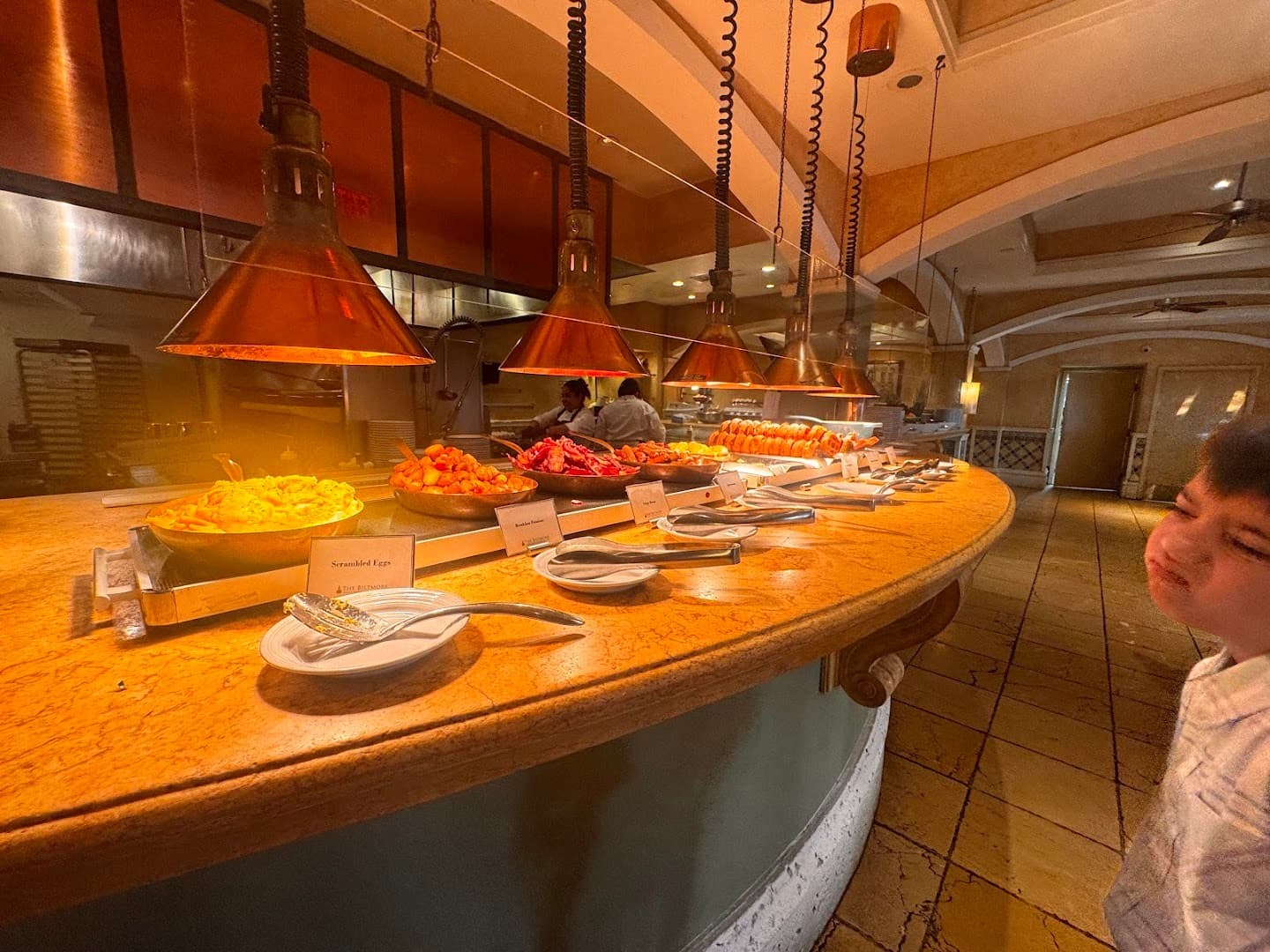 Buffet setup at Fontana Italian Biltmore Hotel Miami