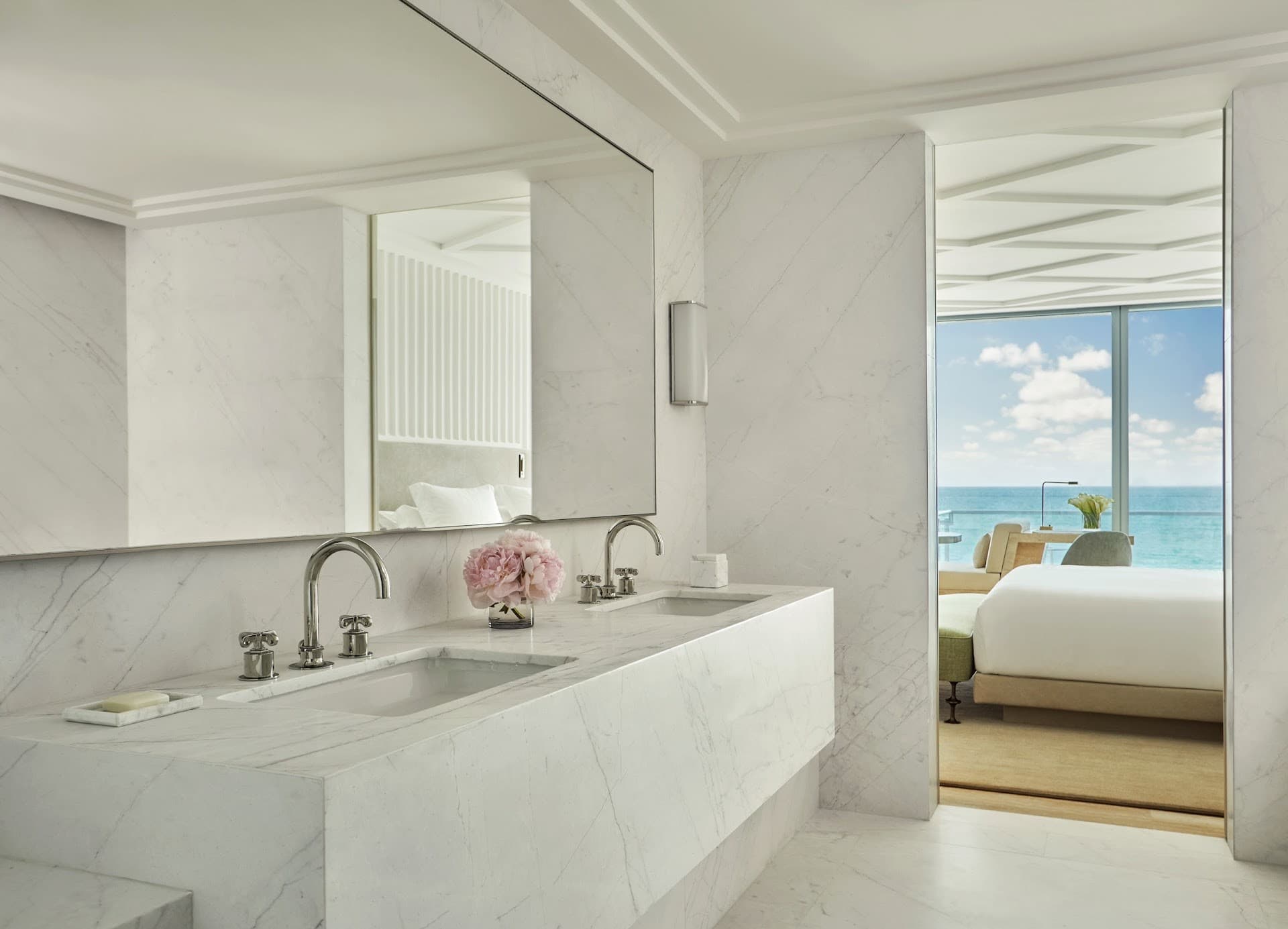 Luxury bathroom at Four Seasons Hotel Surf Club, Surfside