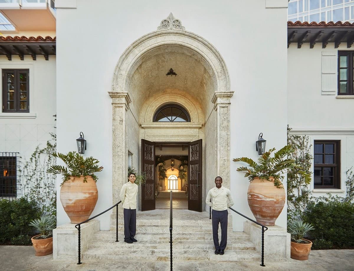 Entrance of Four Seasons Hotel at The Surf Club, Surfside