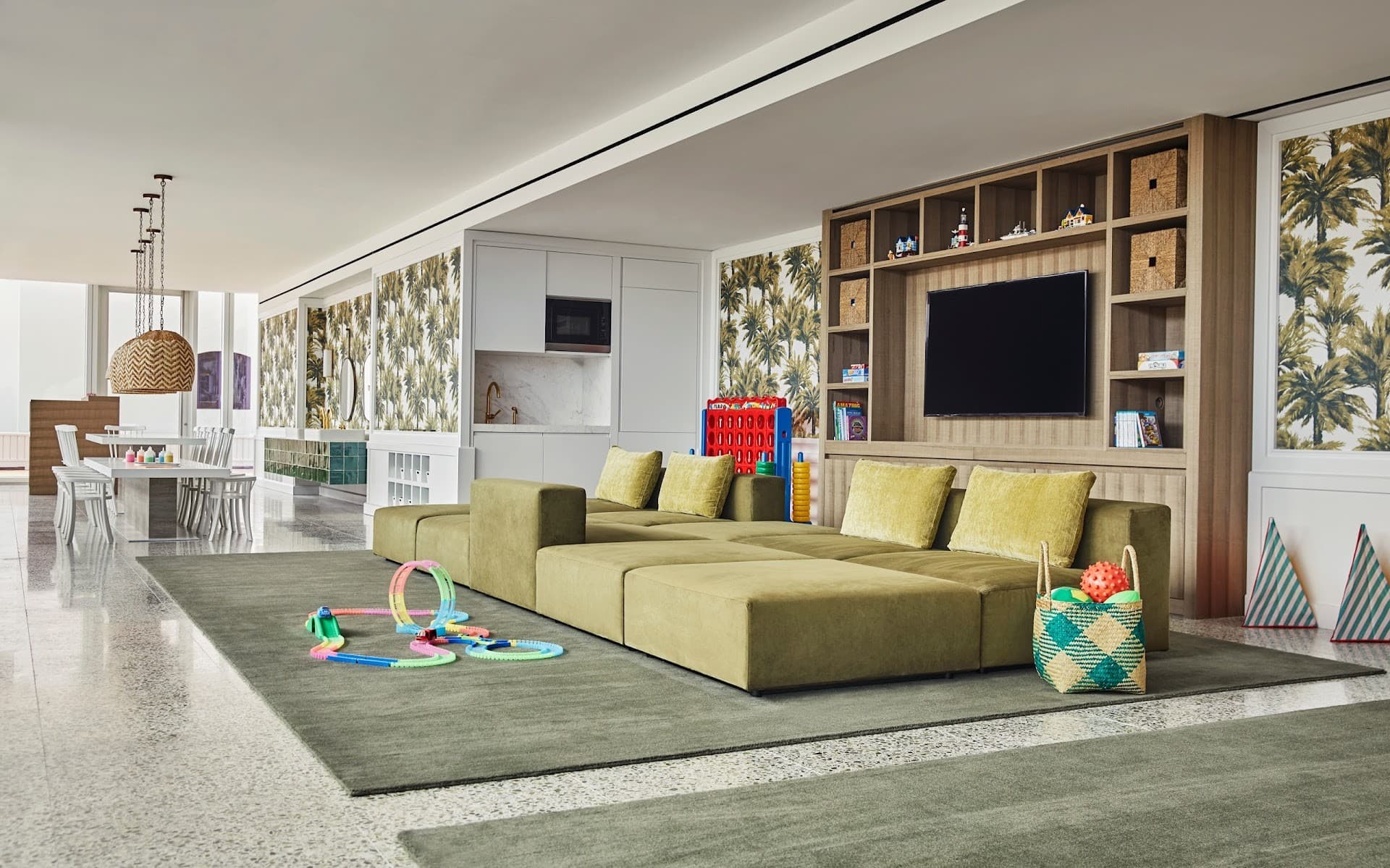 Four Seasons Hotel at The Surf Club cozy lobby in Surfside