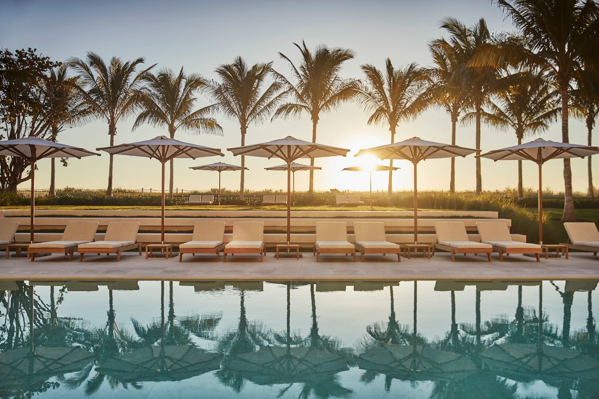 Four Seasons Hotel at The Surf Club pool area in Surfside