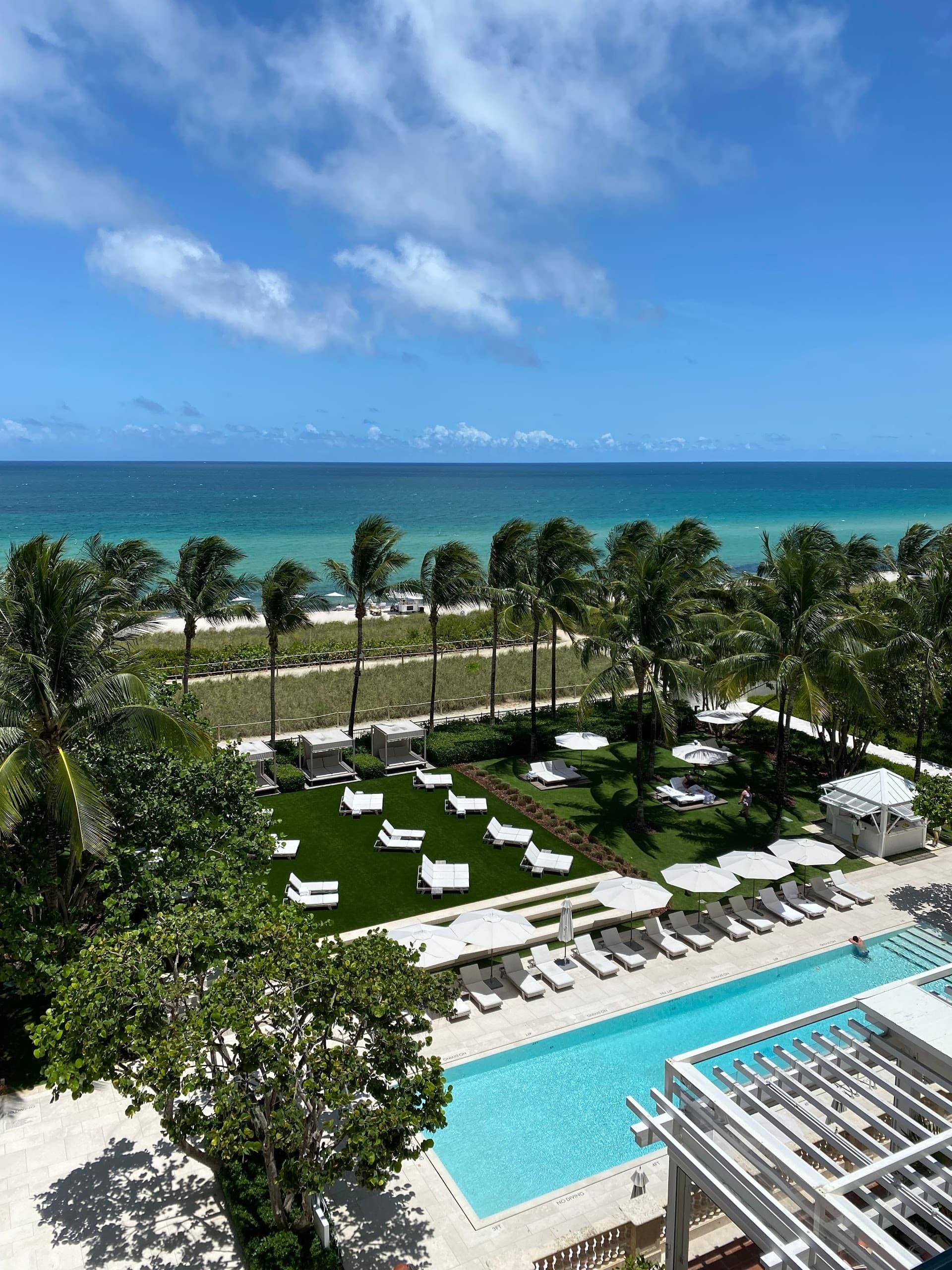 Ocean view at Four Seasons Hotel, Surfside