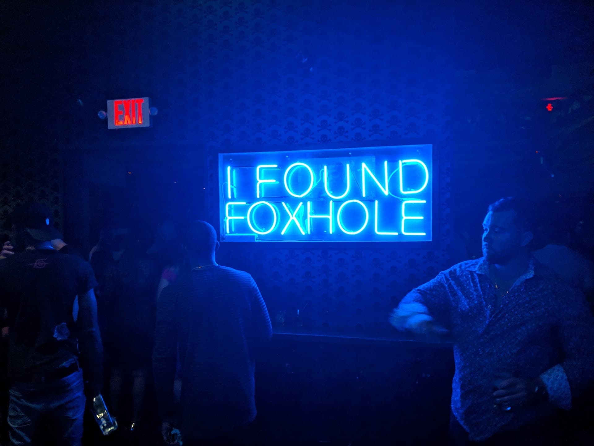 Foxhole Bar neon sign in Miami Beach