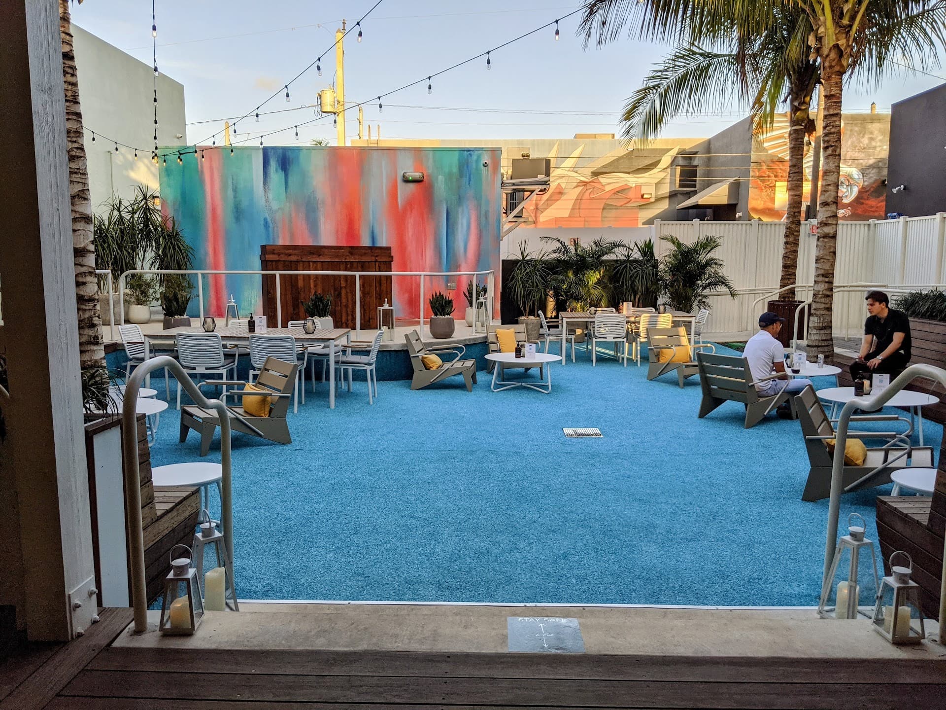 FREEHOLD Studios patio scene in Miami nightlife