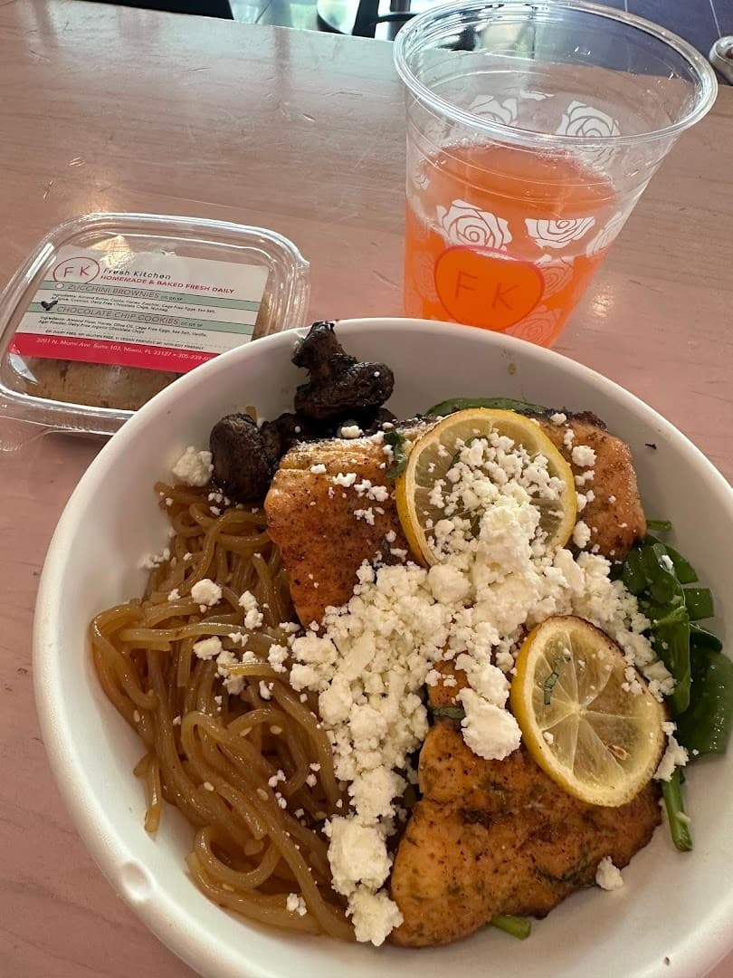 Fresh Kitchen Miami Midtown healthy meal with salmon