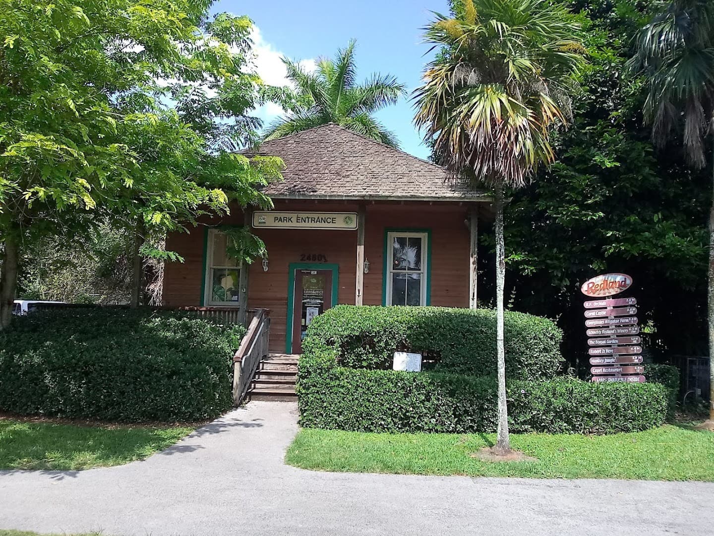 Entrance of Fruit & Spice Park in Homestead
